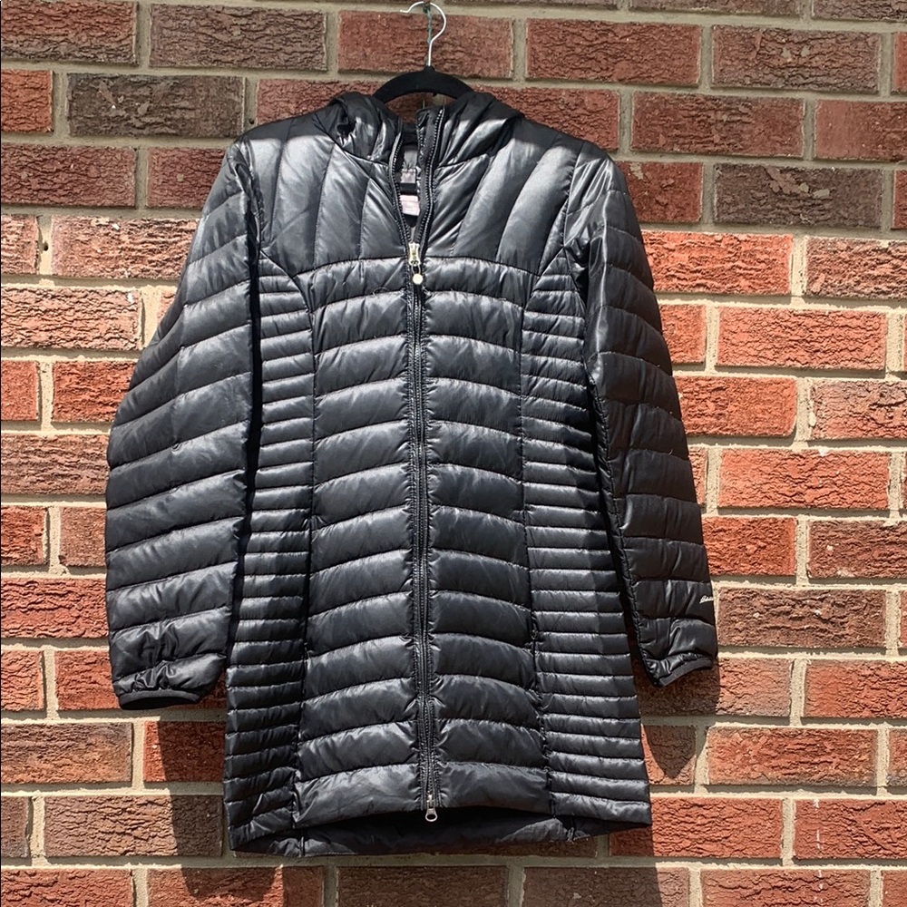 Black Eddie Bauer Puffer Jacket Lightweight
